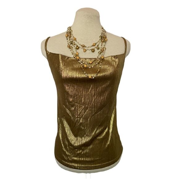 Bishop+ Young Gold Shimmer Cami Top Size XS - Picture 1 of 7